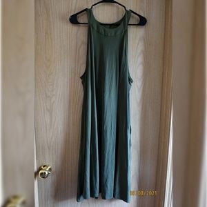 army green skater dress